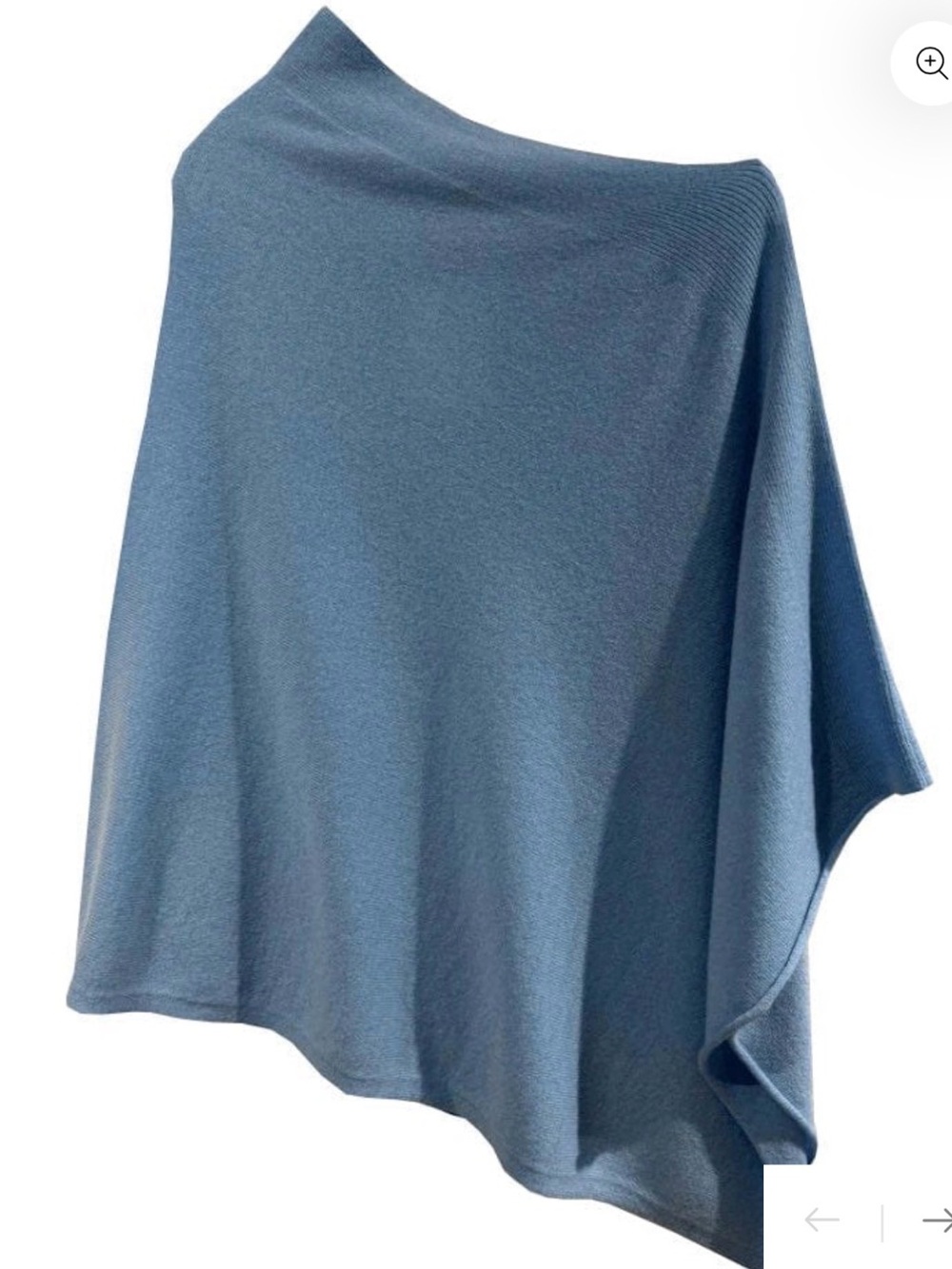 Kinross Blue Asymmetrical Knit Skirt